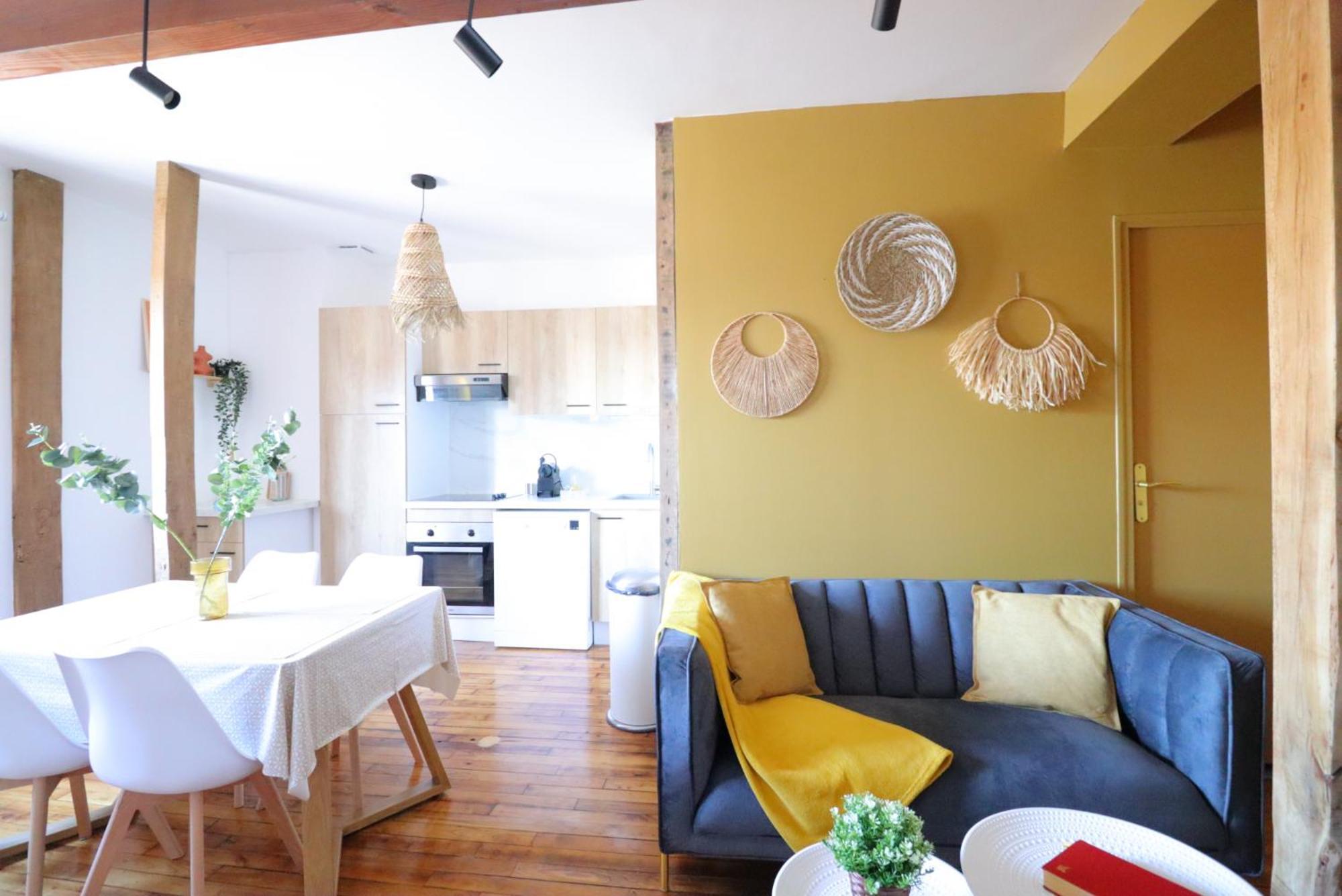 Le Boho - Charmant T3 Avec Climatisation Et Fibre Bergerac Phòng bức ảnh