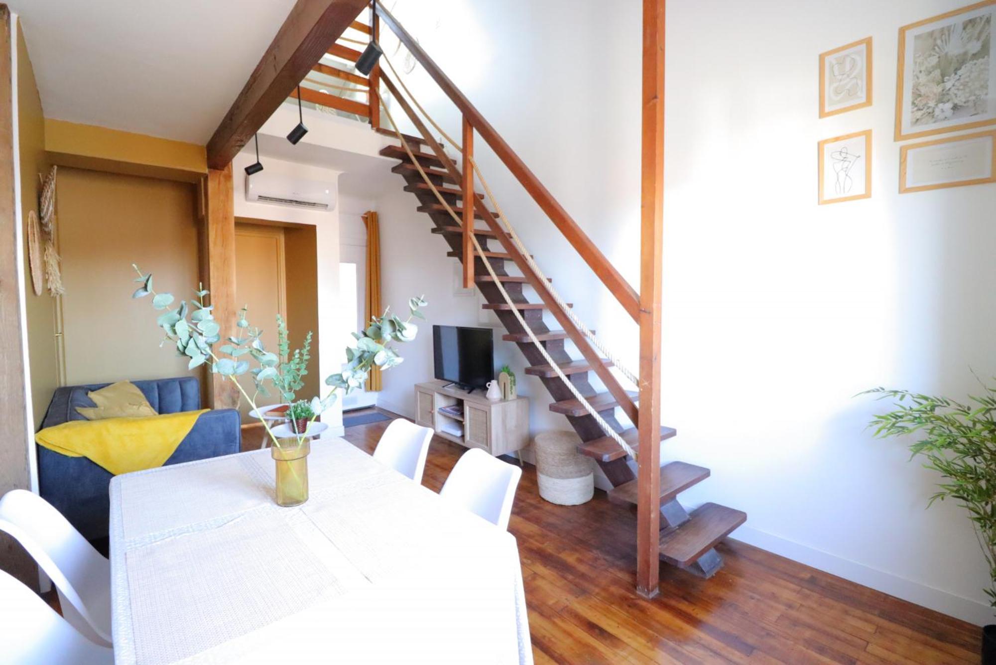 Le Boho - Charmant T3 Avec Climatisation Et Fibre Bergerac Phòng bức ảnh