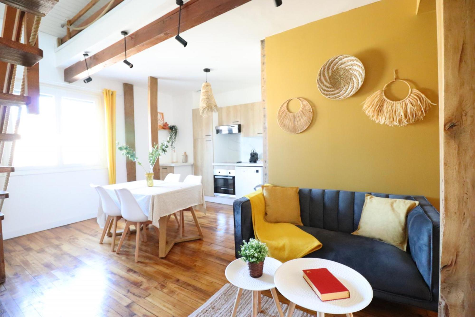 Le Boho - Charmant T3 Avec Climatisation Et Fibre Bergerac Phòng bức ảnh